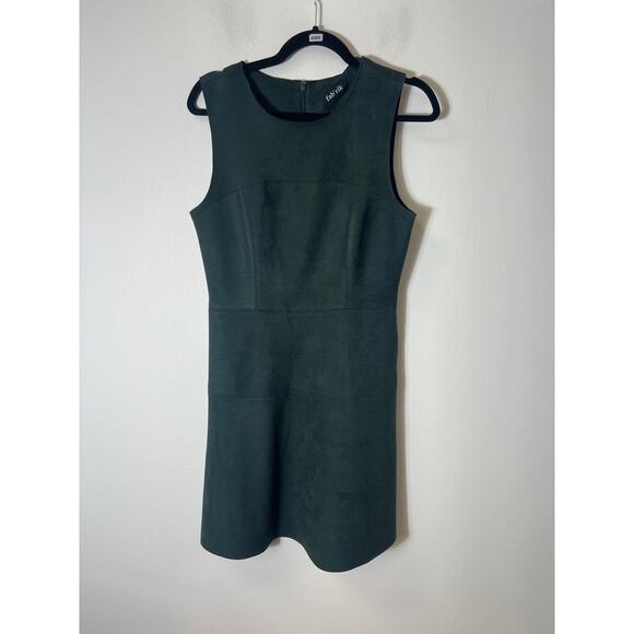 Fabrik Green Suede Dress Sz M - Picture 1 of 4